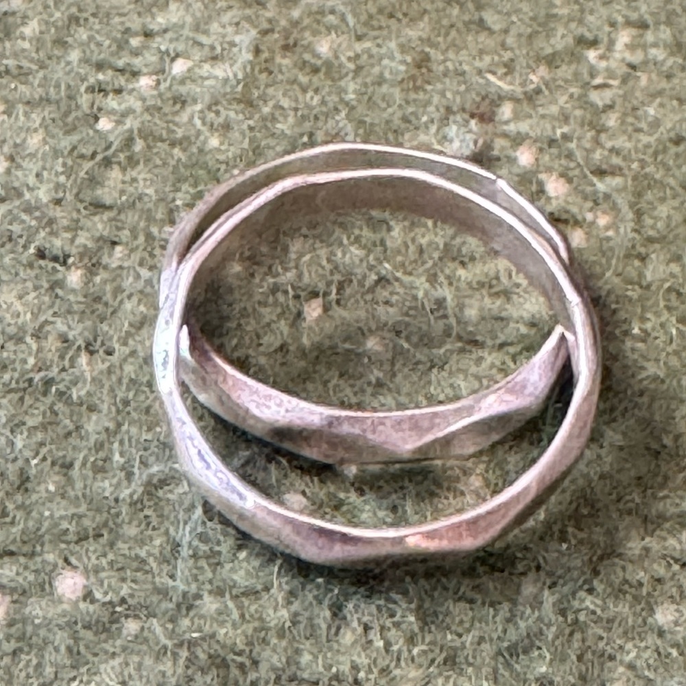 Silver Hammered Bands - Picture 3 of 6